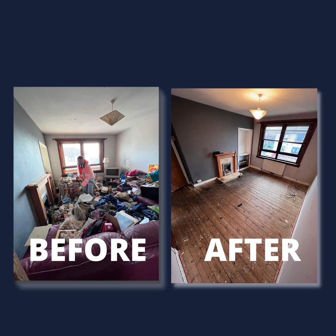 House clearance before and after House clearance before and after